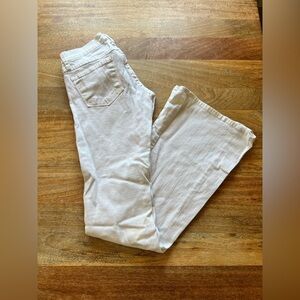 Long White Jeans | Kick & Flare | Size 1